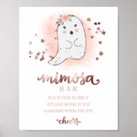 Halloween Girl Baby Shower Mimosa Bar Sign