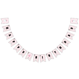 Halloween Girl Birthday Pink Cute Ghost Bunting