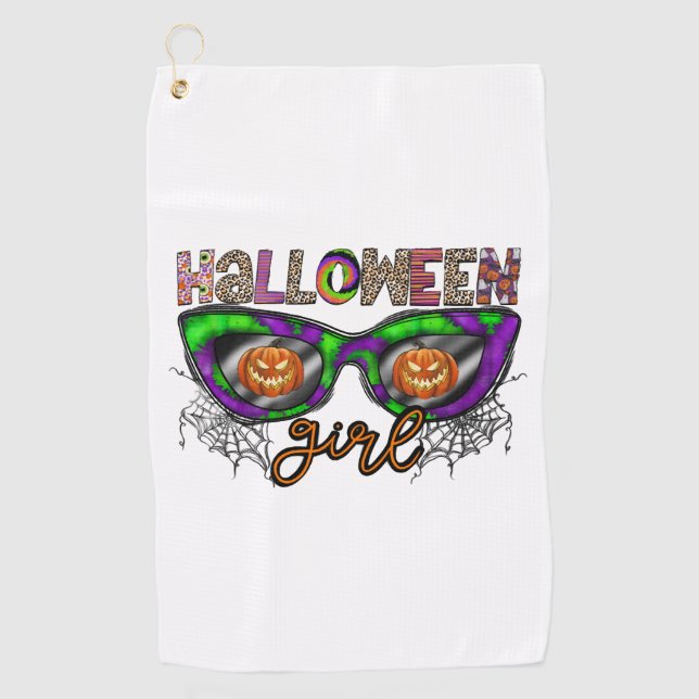 Halloween Girl Golf Towel (Front)
