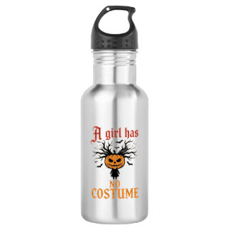Halloween Girl Has No Costume Pumpkin 532 Ml Water Bottle