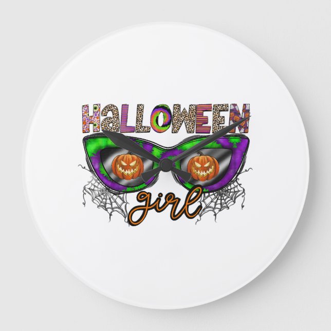 Halloween Girl Large Clock (Front)