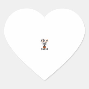 Halloween Girl No Costume Vintage Pumpkin_1 Heart Sticker