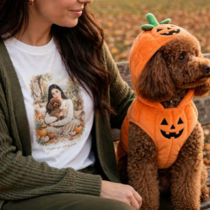 Halloween Girl With Poodle Sweatshirt