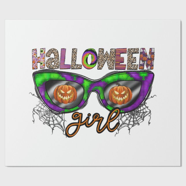 Halloween Girl Wrapping Paper (Flat)