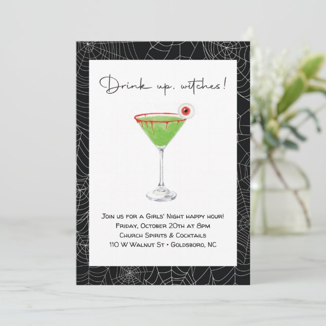 Halloween Girls Night Invitation (Standing Front)