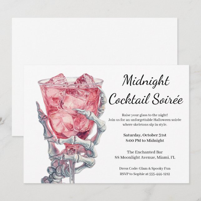 Halloween Girls Night Out | Spooky Cocktail Party Invitation (Front/Back)