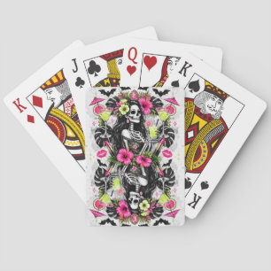 Halloween Girls Night Out Spooky Skeleton Party Playing Cards