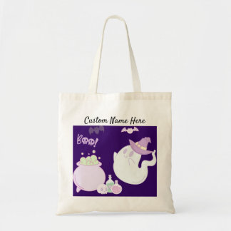 Halloween Girly Ghost Tote Bag - Personalise