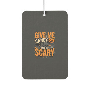 Halloween Give Me Candy Scary Cat Car Air Freshener