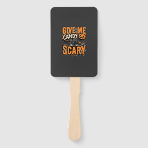 Halloween Give Me Candy Scary Cat Hand Fan