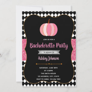 Halloween glam bridal shower party invitation