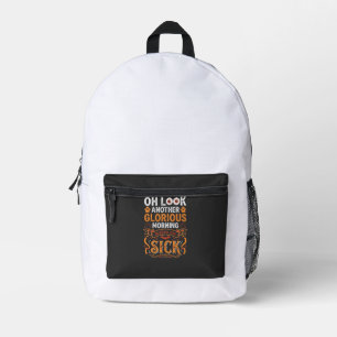 Halloween Glorious Morning Makes Me Sick Design_1 Printed Backpack
