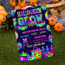 Halloween Glow Party Invitation 