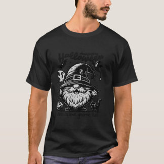 Halloween Gnome and a Spooky Ghost Haunted Trail T-Shirt