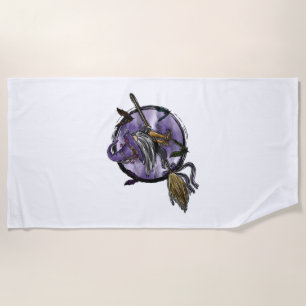 Halloween Gnome Beach Towel