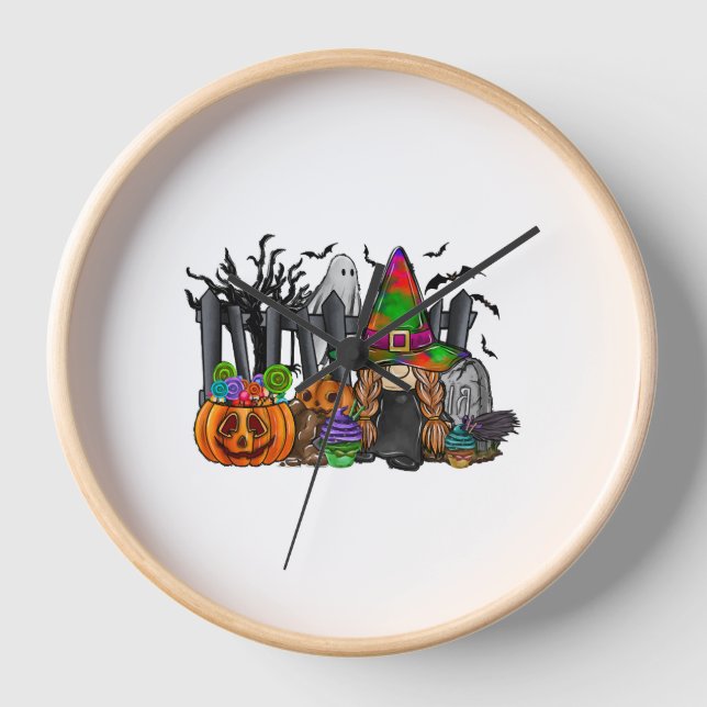 Halloween Gnome Clock (Front)