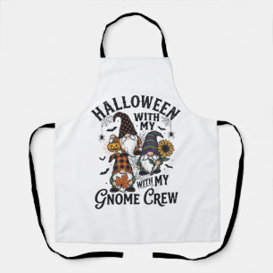 Halloween Gnome Crew Vintage Engraving Shirt_1 Apron