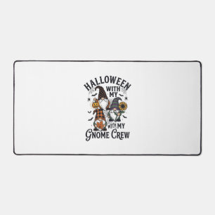 Halloween Gnome Crew Vintage Engraving Shirt_1 Desk Mat