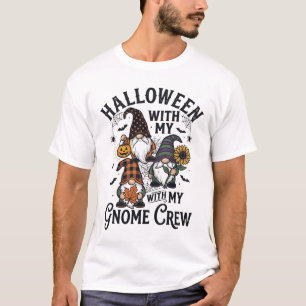 Halloween Gnome Crew Vintage Engraving Shirt_1 T-Shirt