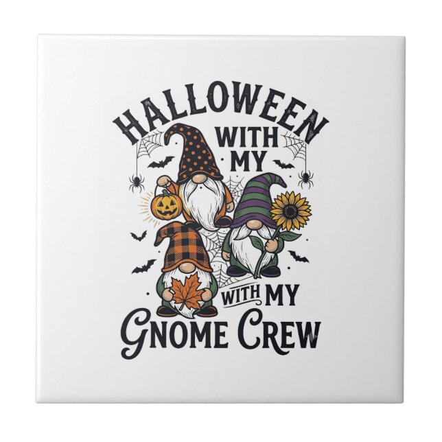 Halloween Gnome Crew Vintage Engraving Shirt_1 Tile (Front)