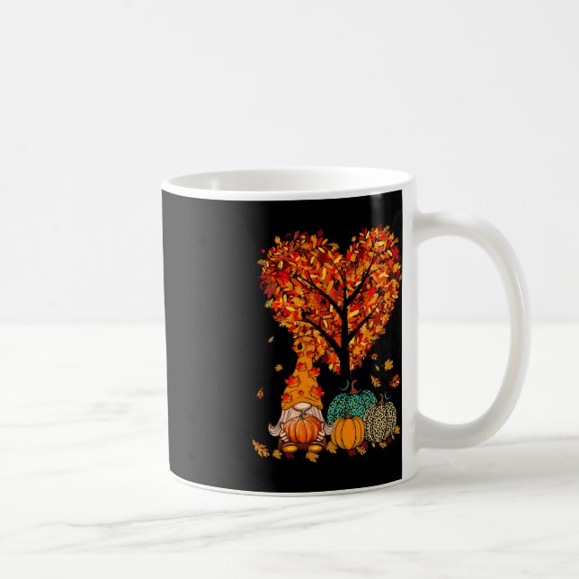 Halloween Gnome Cute Autumn Pumpkin Fall Holiday W Coffee Mug (Right)