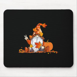 Halloween Gnome Cute Autumn Pumpkin Fall Holiday W Mouse Mat