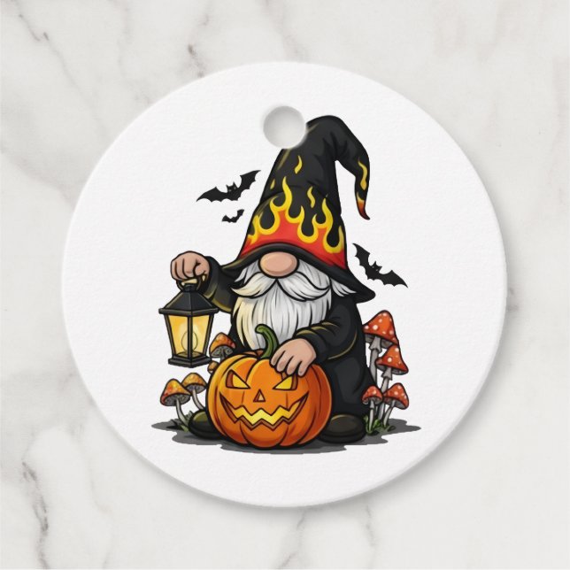 Halloween Gnome Favor Tags (Front)