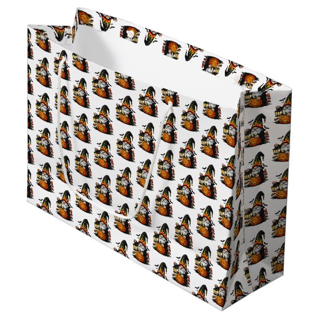 Halloween Gnome Gift Bag (Front Angled)