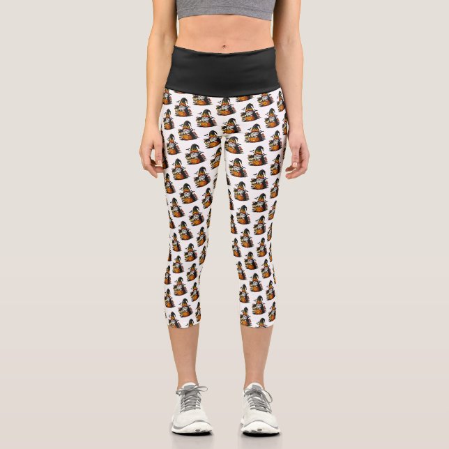 Halloween Gnome High Waisted Capris (Front)