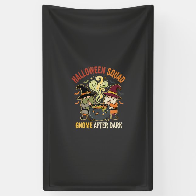 Halloween Gnome Midnight Mischief Banner (Vertical)