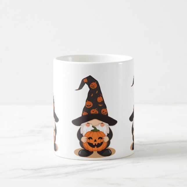 Halloween Gnome Mug | Cute Pumpkin Coffee Cup (Center)