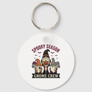 Halloween Gnome Shirt Spooky Gnome Crew Vintage De Key Ring