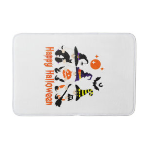 Halloween Gnomes Cute Autumn Pumpkin Fall Bath Mat