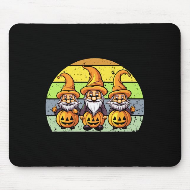 Halloween Gnomes Cute Autumn Pumpkin Fall Holiday  Mouse Mat (Front)