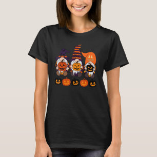 Halloween Gnomes Cute Autumn Pumpkin Fall Holiday T-Shirt