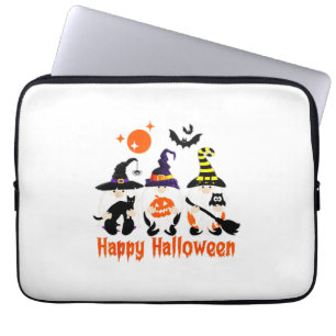 Halloween Gnomes Cute Autumn Pumpkin Fall Laptop Sleeve