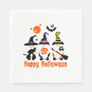 Halloween Gnomes Cute Autumn Pumpkin Fall Napkin