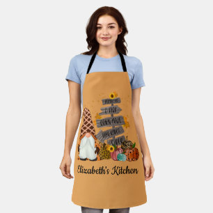 Halloween Gnomes, Fall, Pumpkins Apron