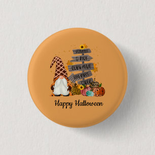 Halloween Gnomes, Fall, Pumpkins, Halloween Party  3 Cm Round Badge