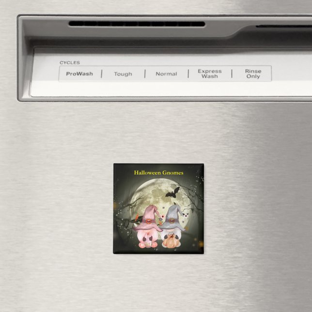 Halloween Gnomes Full Moon Family Magnet (In Situ (Dishwasher))