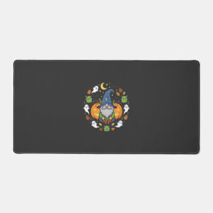 Halloween Gnomes Pumpkin Magic Design Desk Mat