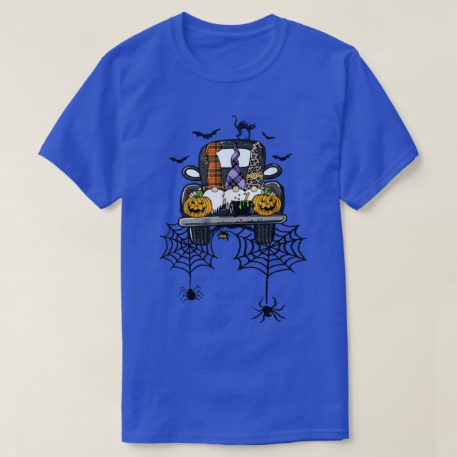 Halloween Gnomes Pumpkin Truck Funny Halloween Par T-Shirt (Design Front)