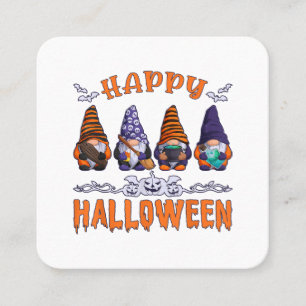 Halloween Gnomes Square Business Card