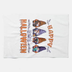 Halloween Gnomes Tea Towel