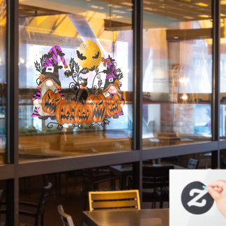 Halloween Gnomes Window Cling