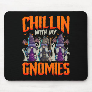 Halloween Gnomes Witch Chillin With My Gnomies Mouse Mat