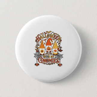 Halloween Gnomies Pumpkin Spider Web Bats_1 6 Cm Round Badge