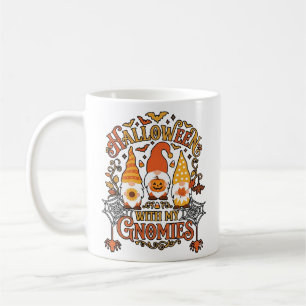 Halloween Gnomies Pumpkin Spider Web Bats_1 Coffee Mug