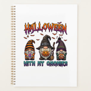 Halloween Gnomies Three Gnomes Witch Hat Pumpkin_1 Planner