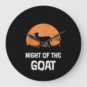 Halloween Goat Costume Gift Large Clock